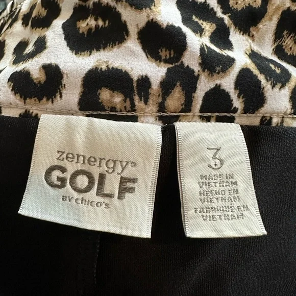 Zenergy Golf by Chicos Leopard Print Gold Skort sz 16/ XL - Picture 13 of 15